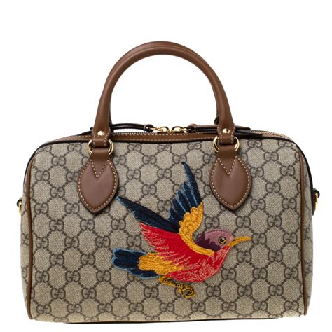 gucci boston cloth bird|Gucci Boston bag.